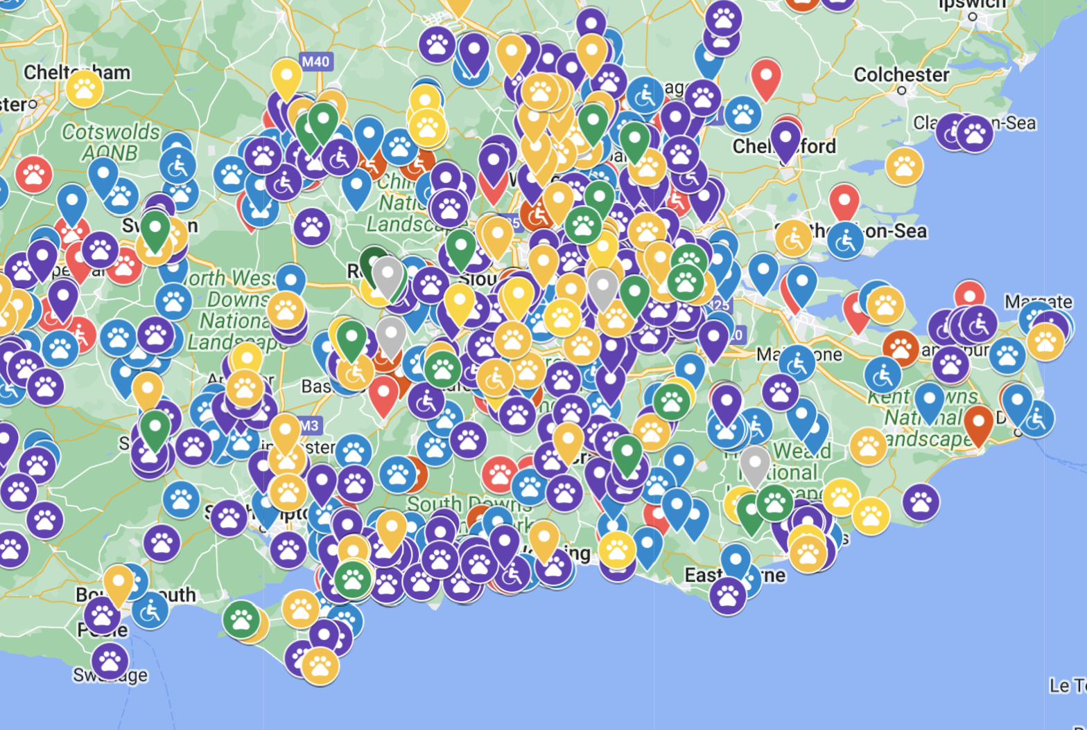 London and South East England Map